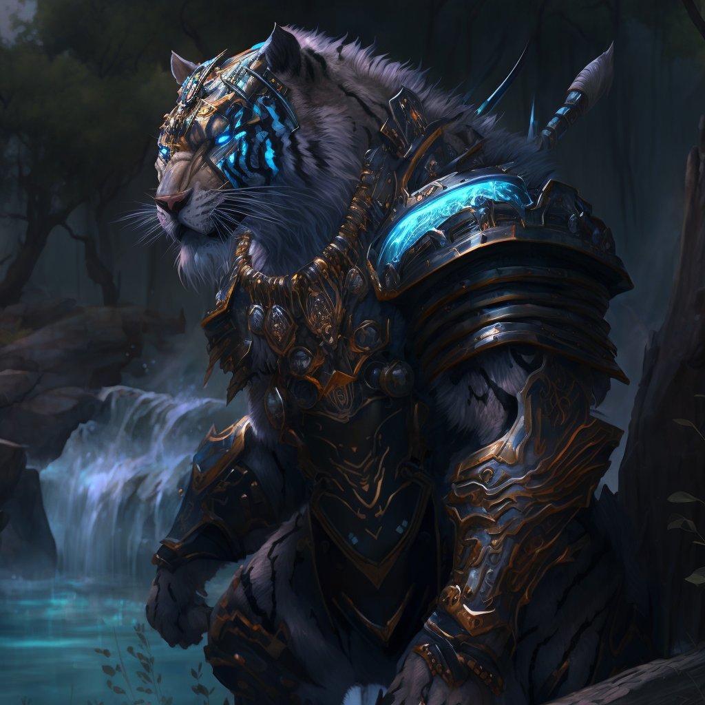 FlashGuard tiger man heavy armor big black glowing blue sword o 8e6e5a5e-2396-434e-ba4b-084ff630e146.png